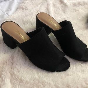 Black Suede Mules